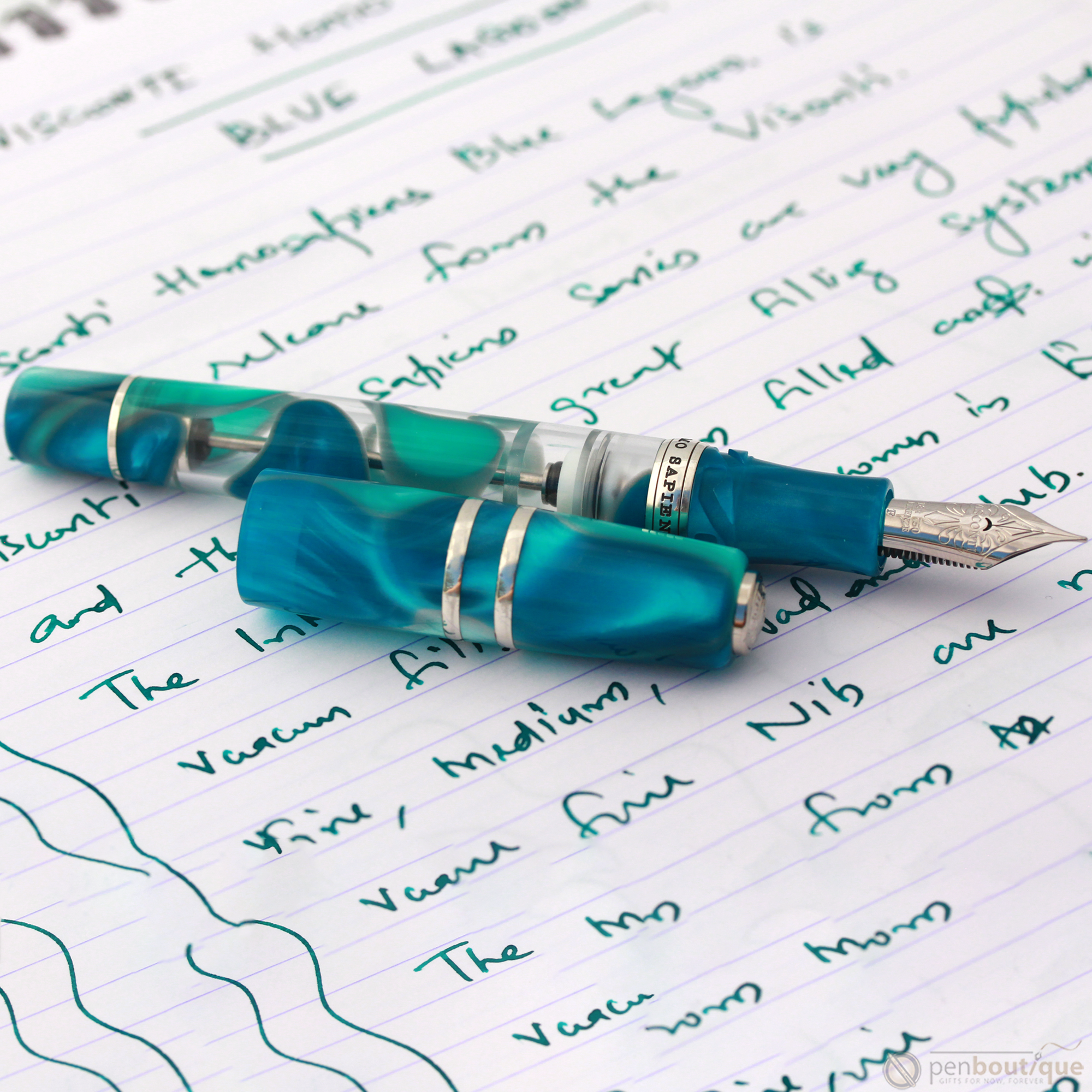 Visconti Homo Sapiens Fountain Pen - Blue Lagoon-Pen Boutique Ltd