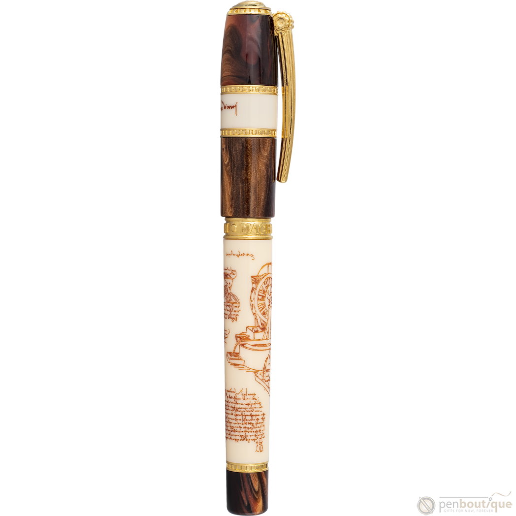 Visconti Limited Edition Fountain Pen - Leonardo Da Vinci Machina - Vermeil (Oversize)-Pen Boutique Ltd