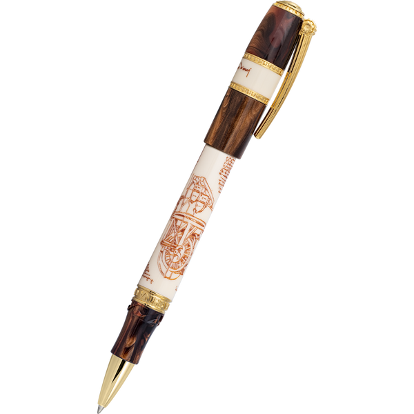Visconti Limited Edition Rollerball Pen - Leonardo Da Vinci Machina - Vermeil (Oversize)-Pen Boutique Ltd