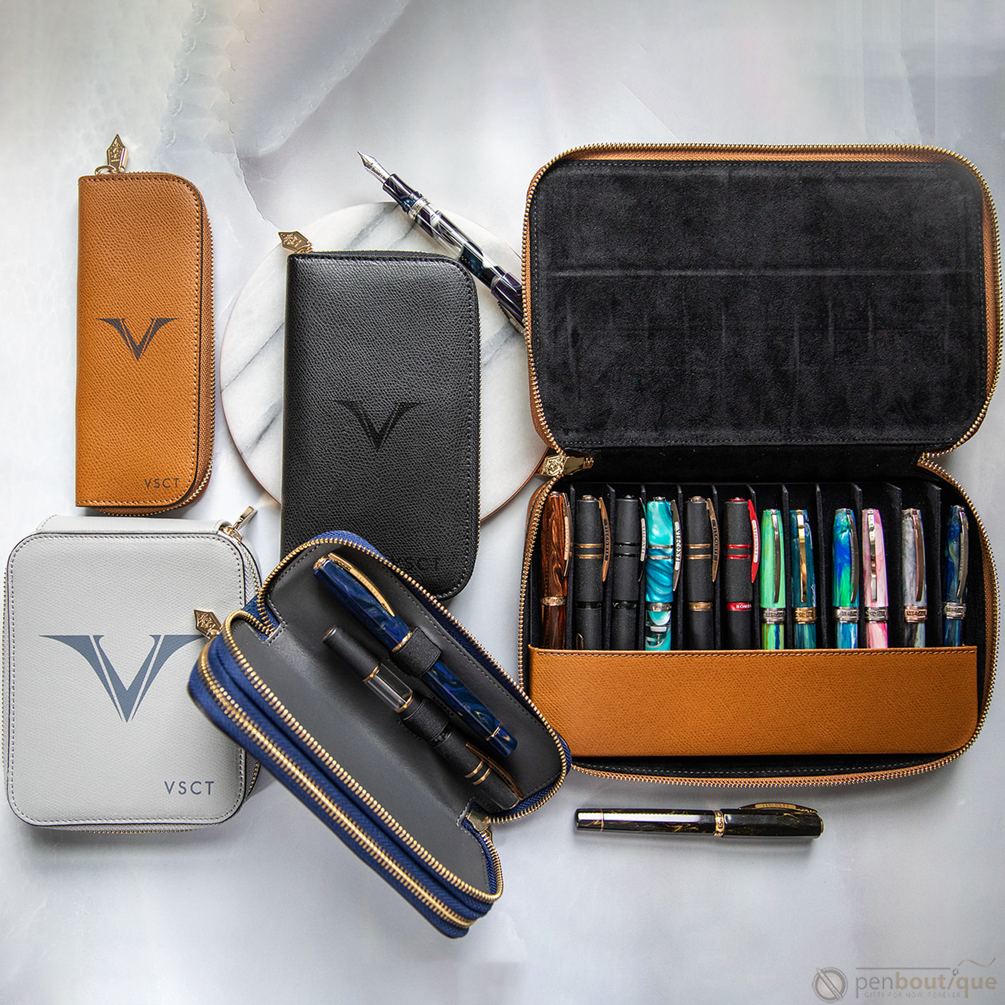Visconti VSCT Four Pen Holder-Pen Boutique Ltd