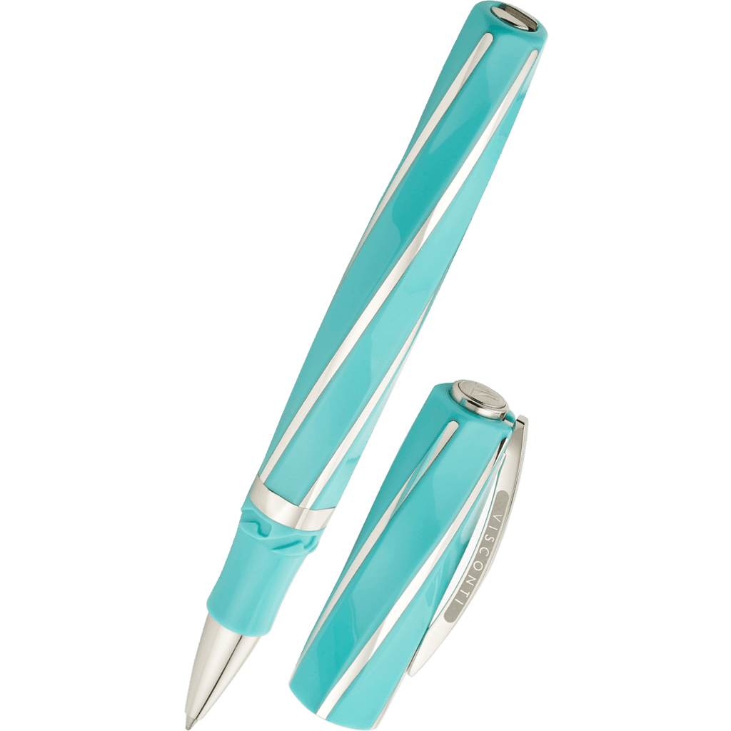 Stylo Roller Visconti Divina Elegance Imperial - Noir Et Gris - Celluloïd - Occasion
