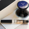 Visconti Homo Sapiens Travel Inkwell - Black - Bronze Trim-Pen Boutique Ltd