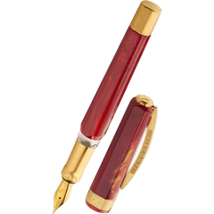 Visconti Opera Gold Fountain Pen - Red-Pen Boutique Ltd