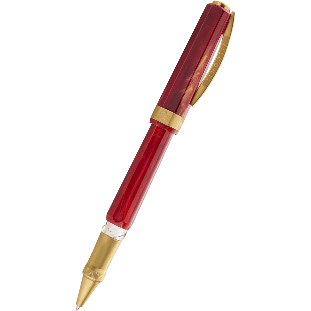 Visconti Opera Gold Rollerball Pen - Red-Pen Boutique Ltd