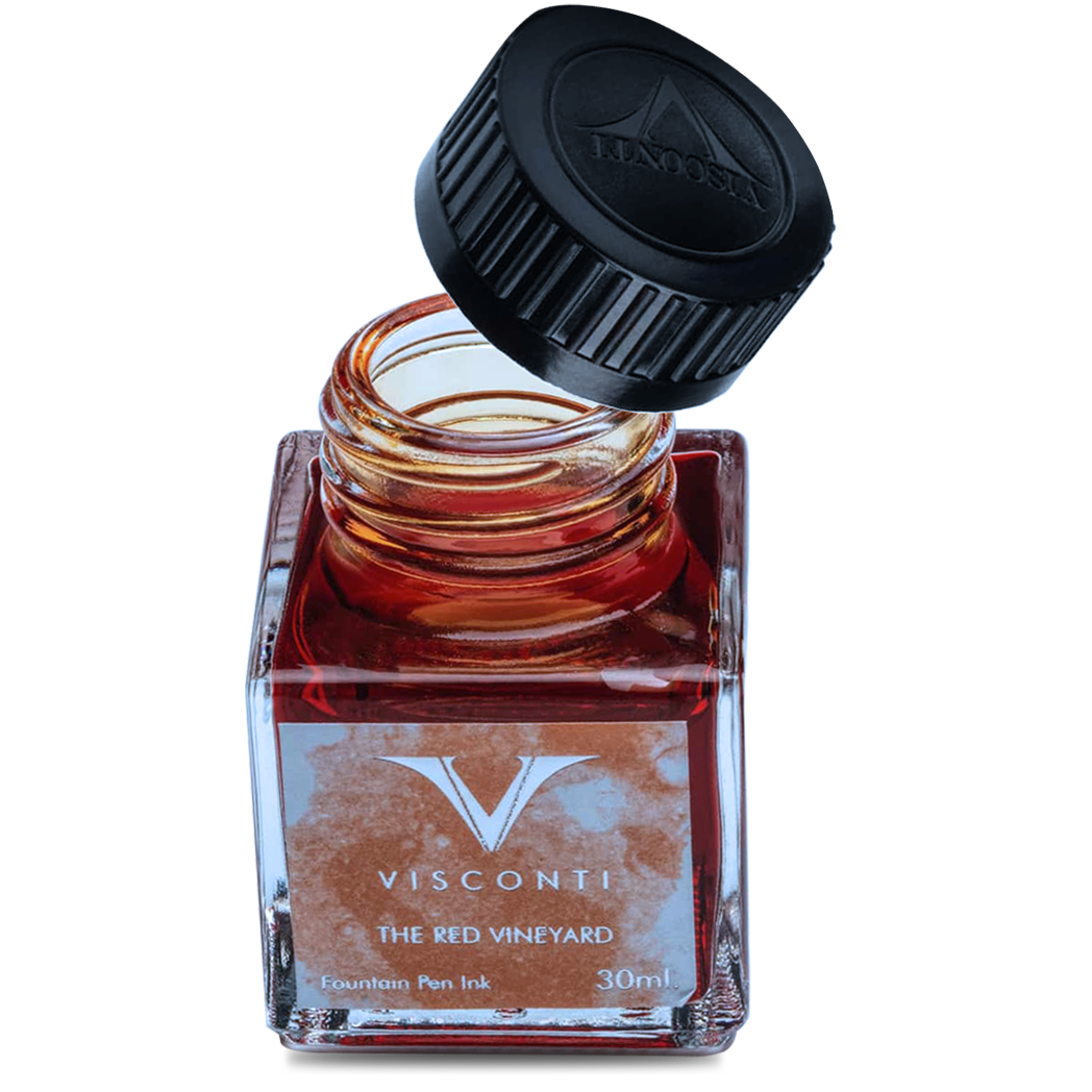 Visconti Van Gogh Ink Bottle - Red Vineyard - Orange - 30ml-Pen Boutique Ltd