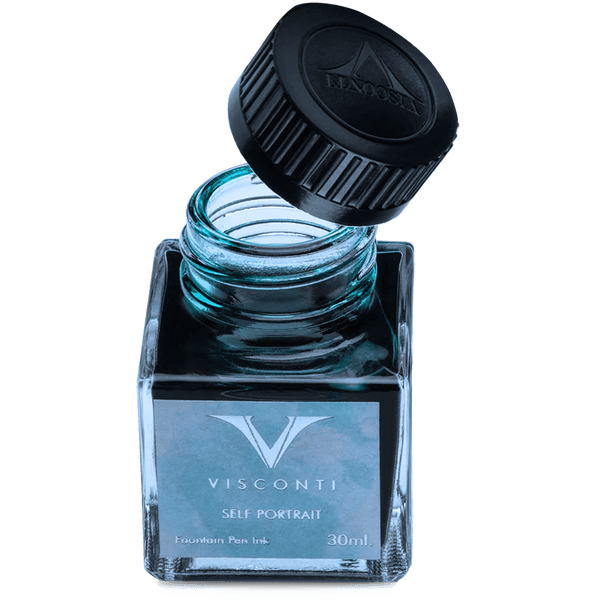 Visconti Van Gogh Ink Bottle - Self-Portrait - Light Blue - 30ml-Pen Boutique Ltd