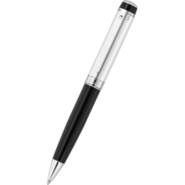 Waldmann Grandeur Ballpoint Pen - Black - Platinum Trim-Pen Boutique Ltd