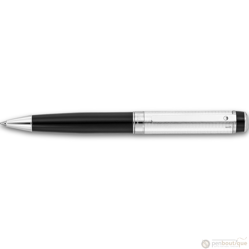 Waldmann Grandeur Ballpoint Pen - Black - Platinum Trim-Pen Boutique Ltd