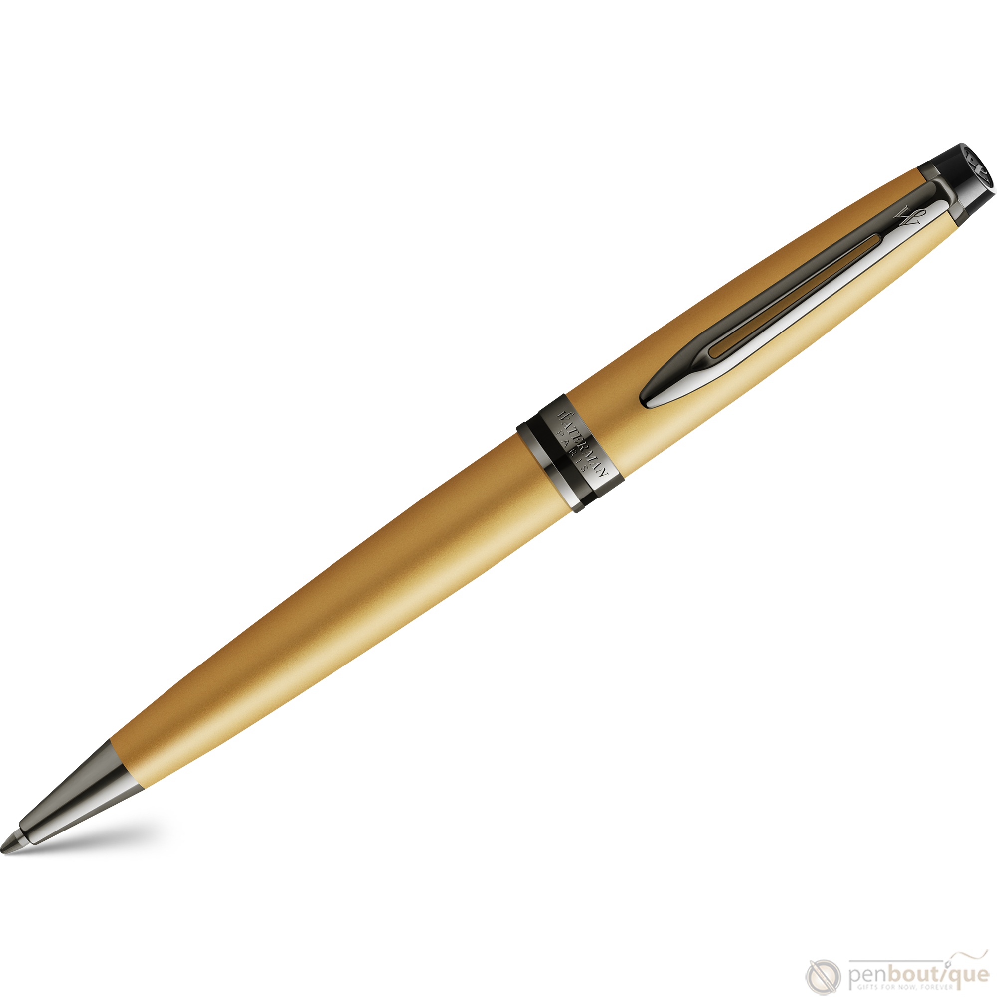 Waterman Expert3 Ballpoint Pen - Gold - Ruthenium Trim (Special Edition)-Pen Boutique Ltd