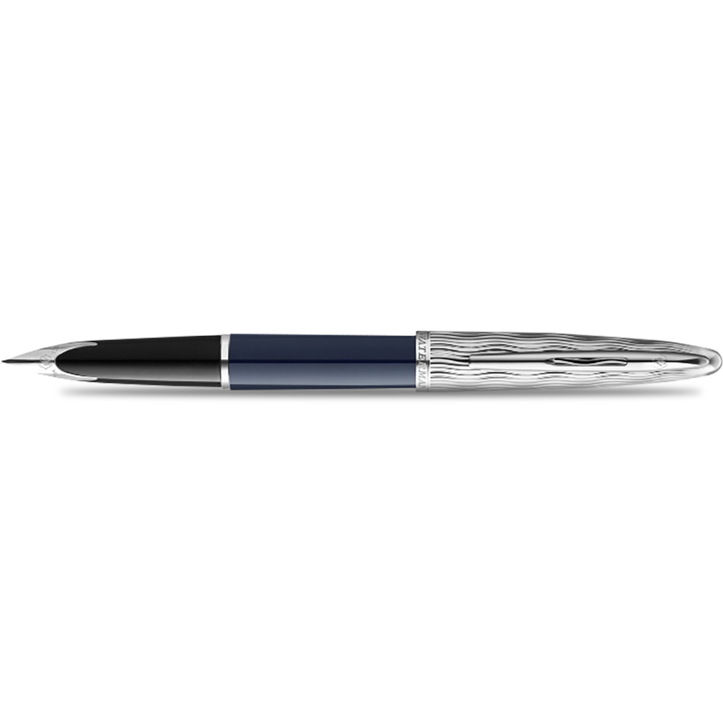 Waterman Carene L’Essence du Bleu Fountain Pen - Metal & Blue-Pen Boutique Ltd