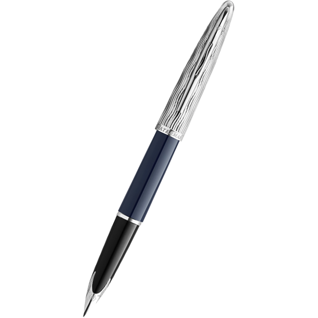 Waterman Carene L’Essence du Bleu Fountain Pen - Metal & Blue-Pen Boutique Ltd