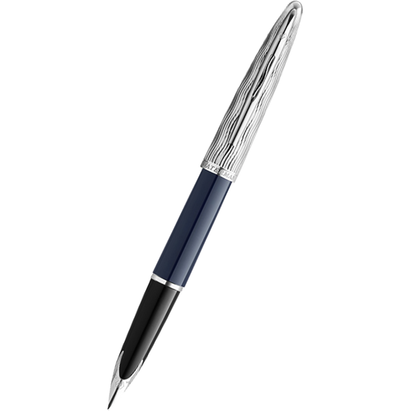 Waterman Carene L’Essence du Bleu Fountain Pen - Metal & Blue-Pen Boutique Ltd