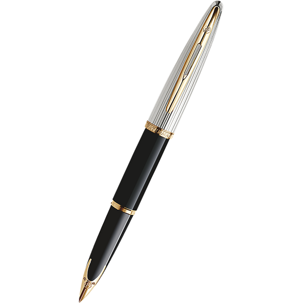 Waterman Carene Deluxe Black/Silver with Gold Trim Fountain Pen-Pen Boutique Ltd