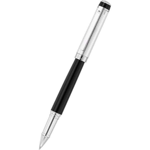 Waldmann Grandeur Rollerball Pen - Black - Platinum Trim-Pen Boutique Ltd