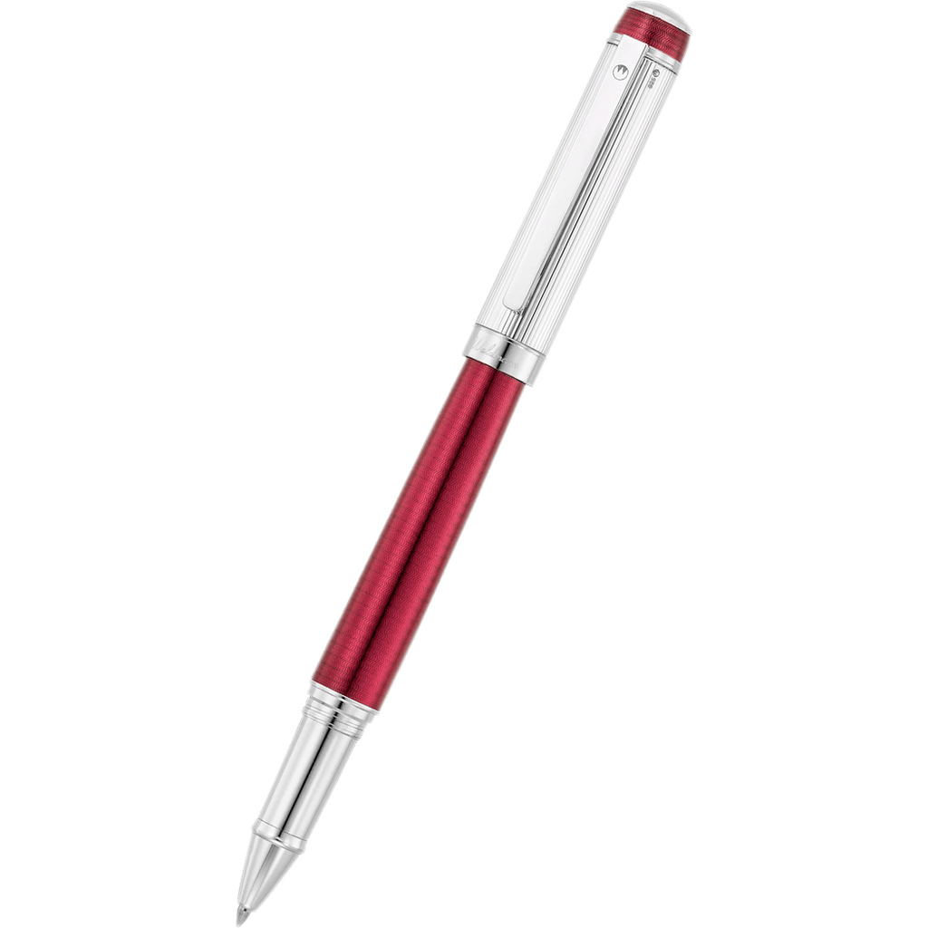Waldmann Grandeur Rollerball Pen - Burgundy - Platinum Trim-Pen Boutique Ltd