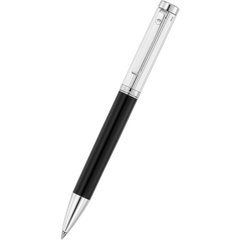 Waldmann Liberty Ballpoint Pen - Black - Platinum Trim-Pen Boutique Ltd