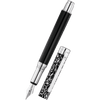 Waldmann Xetra Vienna Fountain Pen - Black - Platinum Trim-Pen Boutique Ltd