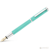 Waldmann Liberty Fountain Pen - Aquamarine - Platinum Trim - Pen Boutique Ltd