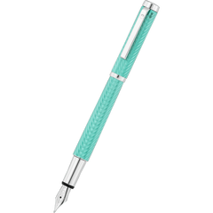 Waldmann Liberty Fountain Pen - Aquamarine - Platinum Trim-Pen Boutique Ltd