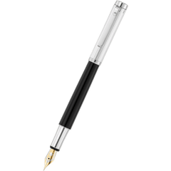 Waldmann Liberty Fountain Pen - Black - Platinum Trim-Pen Boutique Ltd