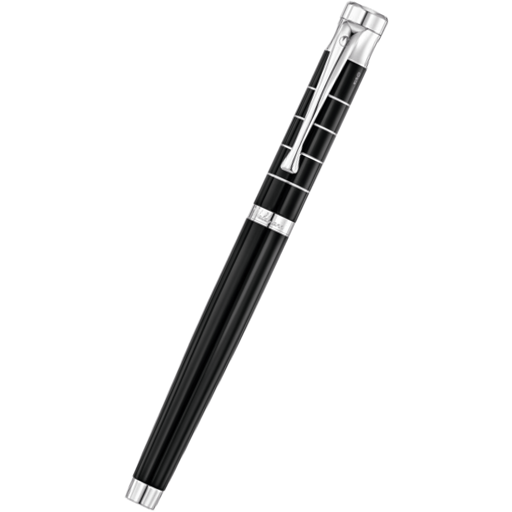 Waldmann Tango Fountain Pen - Black - Ring Pattern-Pen Boutique Ltd