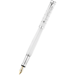 Waldmann Tango Fountain Pen - White - Ring Pattern-Pen Boutique Ltd