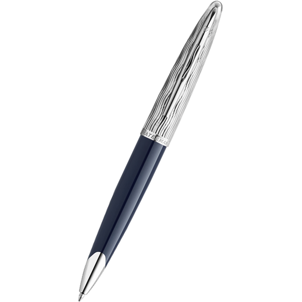 Waterman Carene L’Essence du Bleu Ballpoint Pen - Metal & Blue-Pen Boutique Ltd
