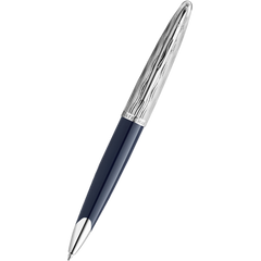 Waterman Carene L’Essence du Bleu Ballpoint Pen - Metal & Blue-Pen Boutique Ltd
