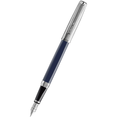 Waterman Exception L’Essence du Bleu Fountain Pen - Metal & Blue-Pen Boutique Ltd