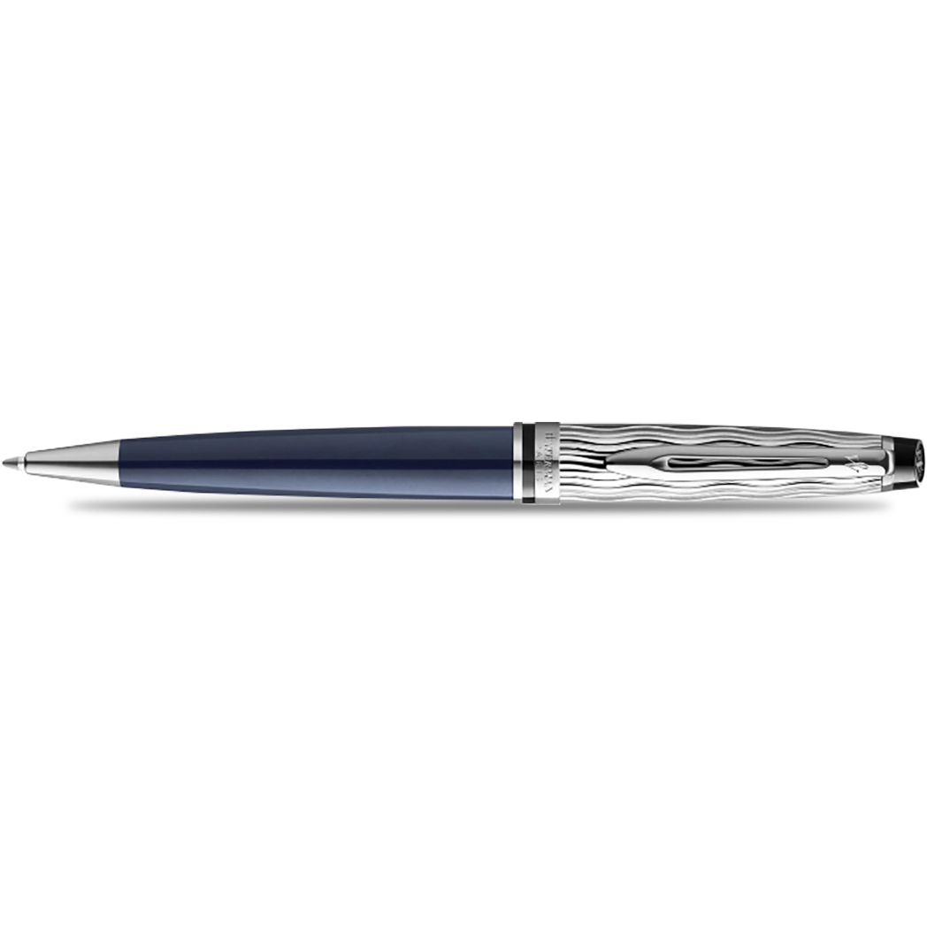 Waterman Expert L’Essence du Bleu Ballpoint Pen - Metal & Blue-Pen Boutique Ltd