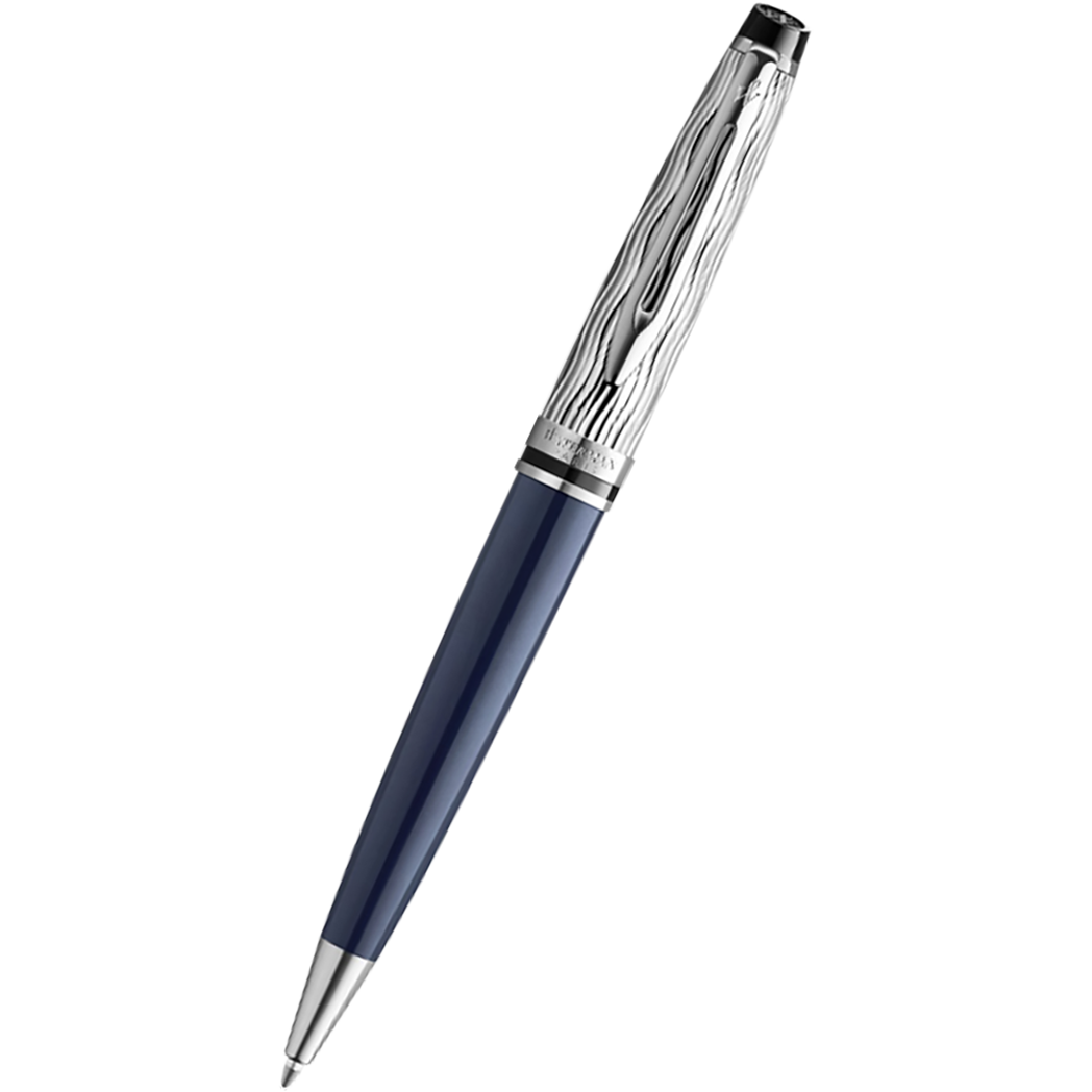 Waterman Expert L’Essence du Bleu Ballpoint Pen - Metal & Blue-Pen Boutique Ltd