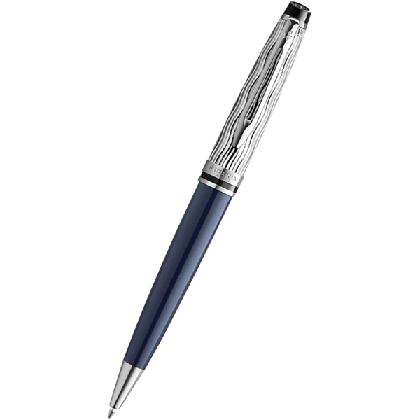 Waterman Expert L’Essence du Bleu Ballpoint Pen - Metal & Blue-Pen Boutique Ltd