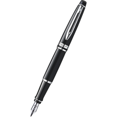 Waterman Expert Black Chrome Trim Fountain Pen Medium Point-Pen Boutique Ltd