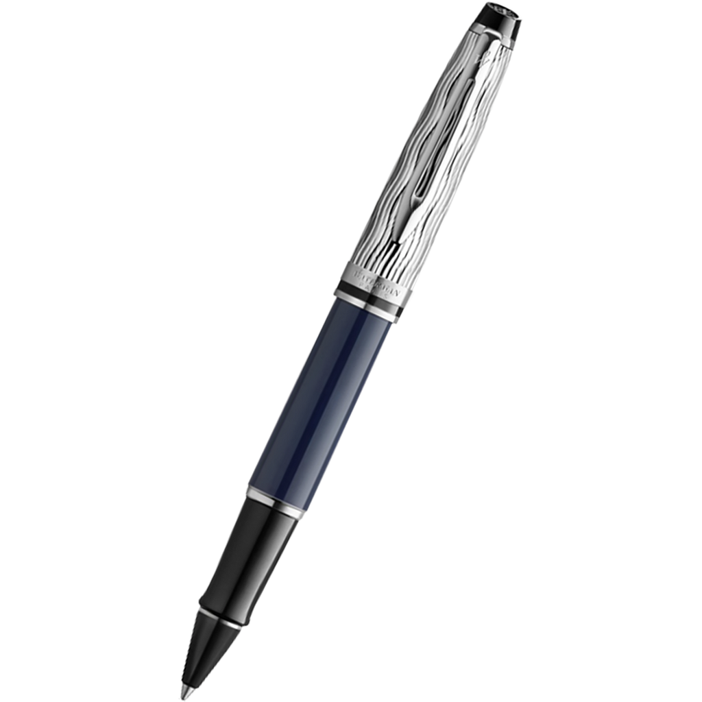 Waterman Expert L’Essence du Bleu Rollerball Pen - Metal & Blue-Pen Boutique Ltd