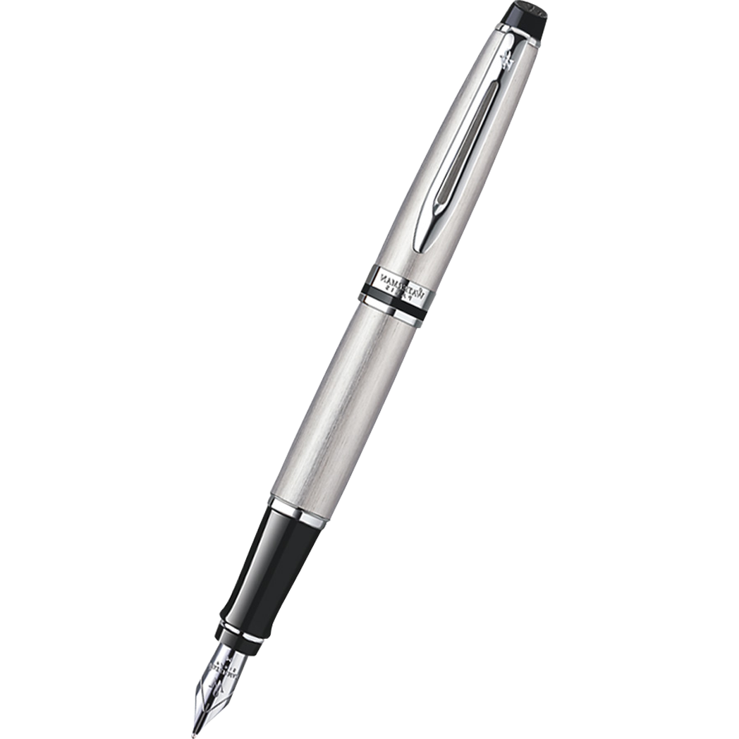 Waterman Expert Stainless Steel Chrome Trim Fountain Pen-Pen Boutique Ltd