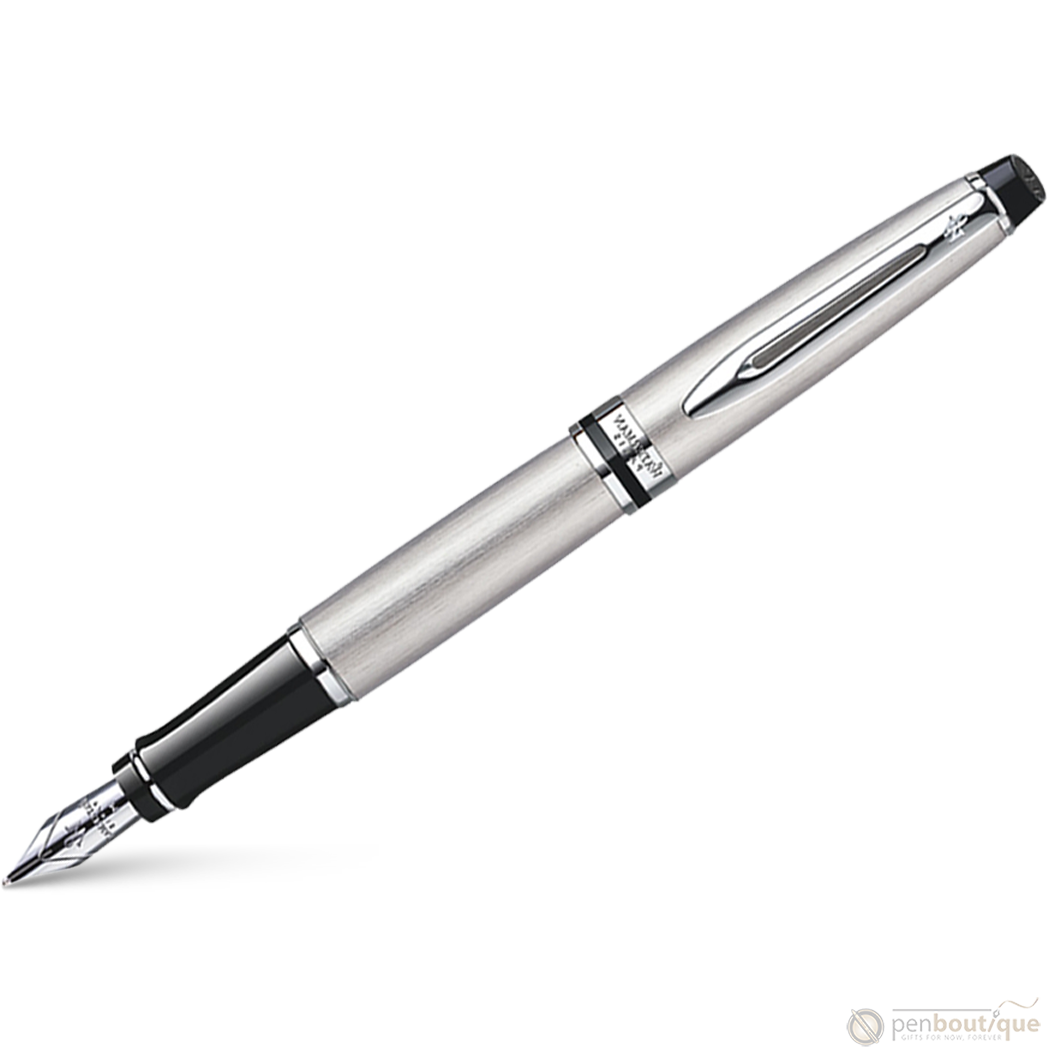 Waterman Expert Stainless Steel Chrome Trim Fountain Pen-Pen Boutique Ltd