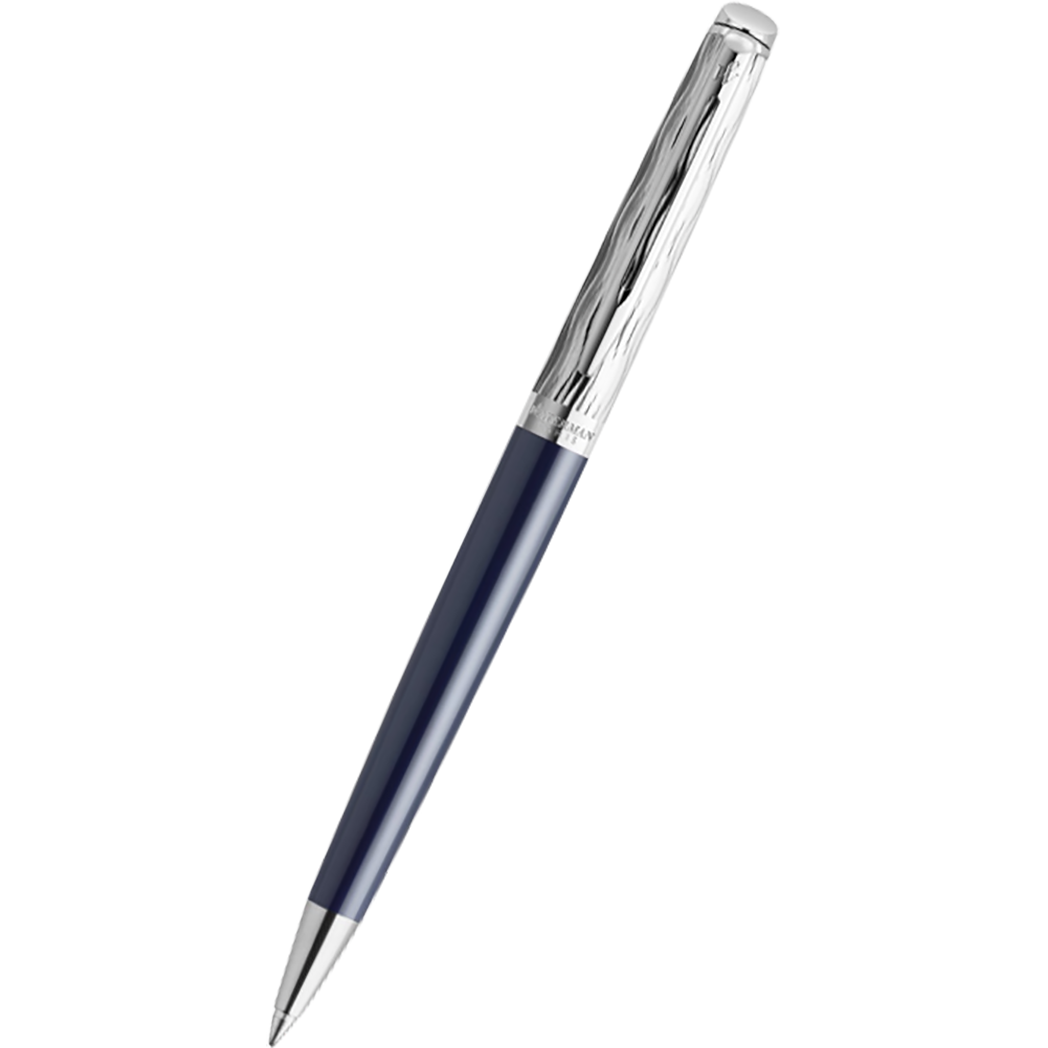 Waterman Hemisphere L’Essence du Bleu Ballpoint Pen - Metal & Blue-Pen Boutique Ltd