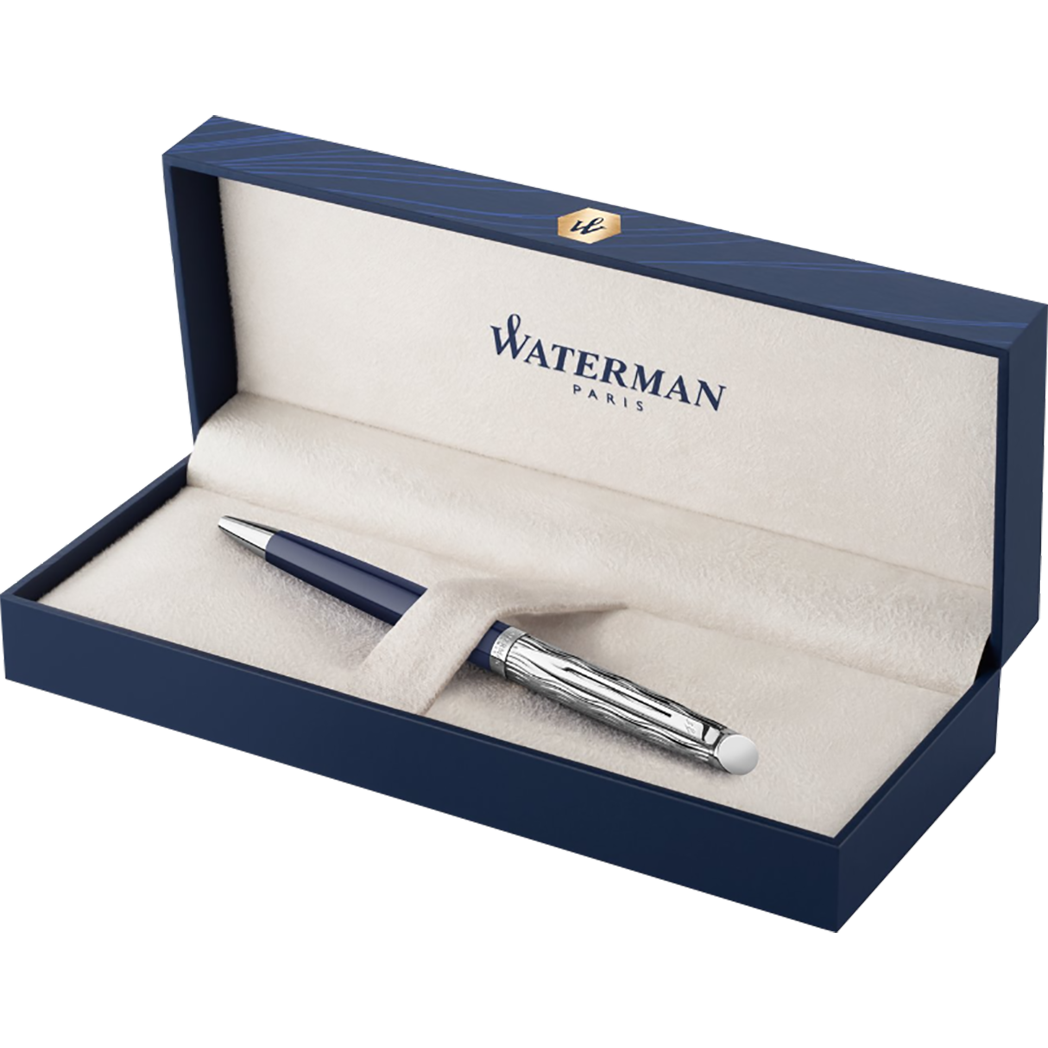 Waterman Hemisphere L’Essence du Bleu Ballpoint Pen - Metal & Blue-Pen Boutique Ltd