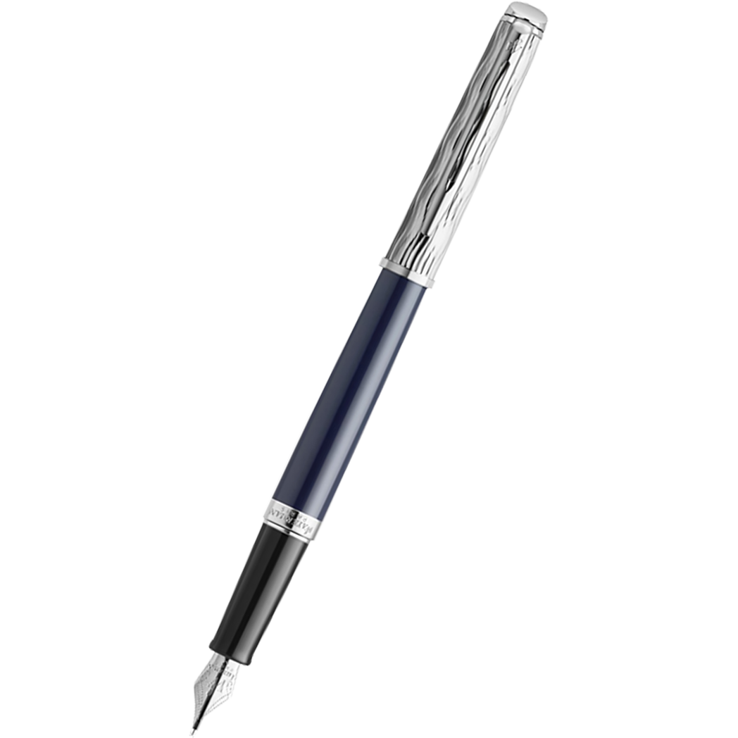 Waterman Hemisphere L’Essence du Bleu Fountain Pen - Metal & Blue-Pen Boutique Ltd