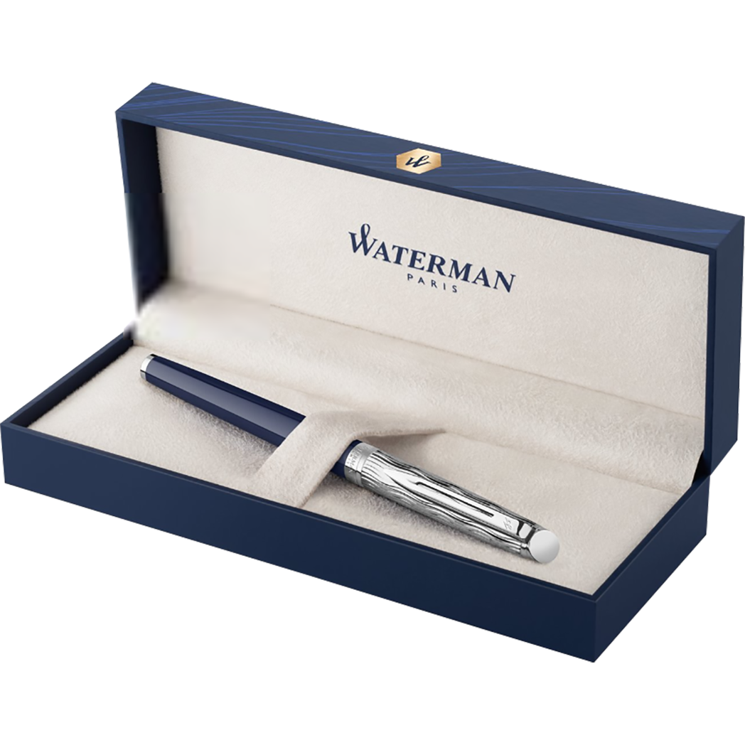 Waterman Hemisphere L’Essence du Bleu Fountain Pen - Metal & Blue-Pen Boutique Ltd