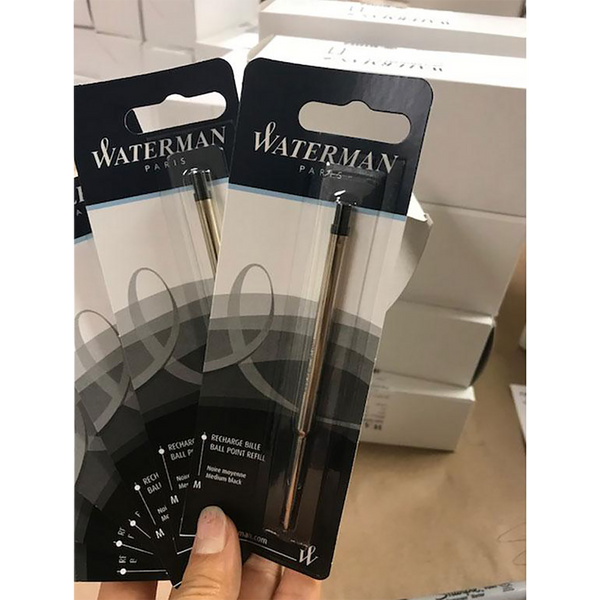 Waterman Maxima Ballpoint Refill - Black - Medium - 6 Pack-Pen Boutique Ltd