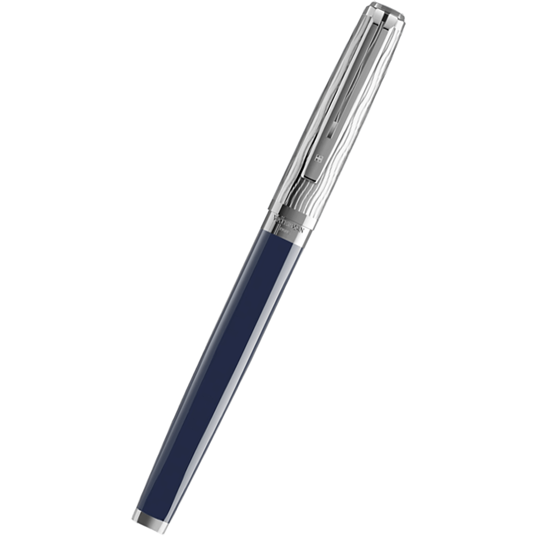 Waterman Exception L’Essence du Bleu Fountain Pen - Metal & Blue-Pen Boutique Ltd