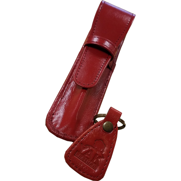 Yak Leather Single Case with Flap - Cherry-Pen Boutique Ltd
