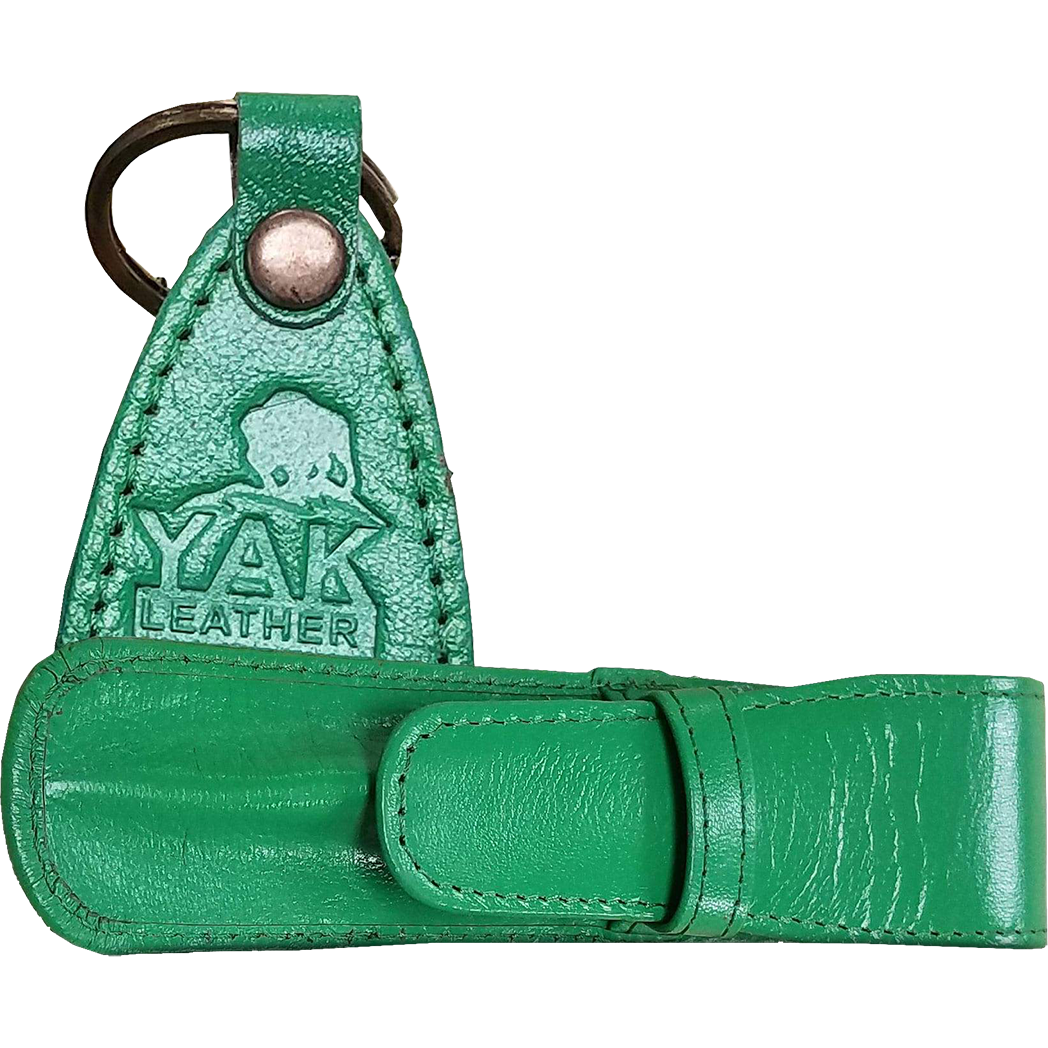 Yak Leather Single Case with Flap - Lime-Pen Boutique Ltd