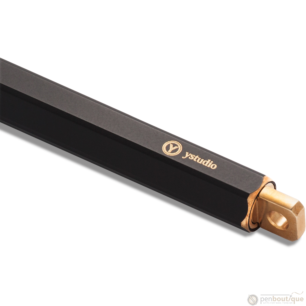 YStudio Brassing Portable Ballpoint Pen - Black-Pen Boutique Ltd