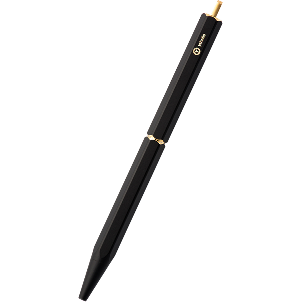 YStudio Brassing Portable Ballpoint Pen - Black-Pen Boutique Ltd