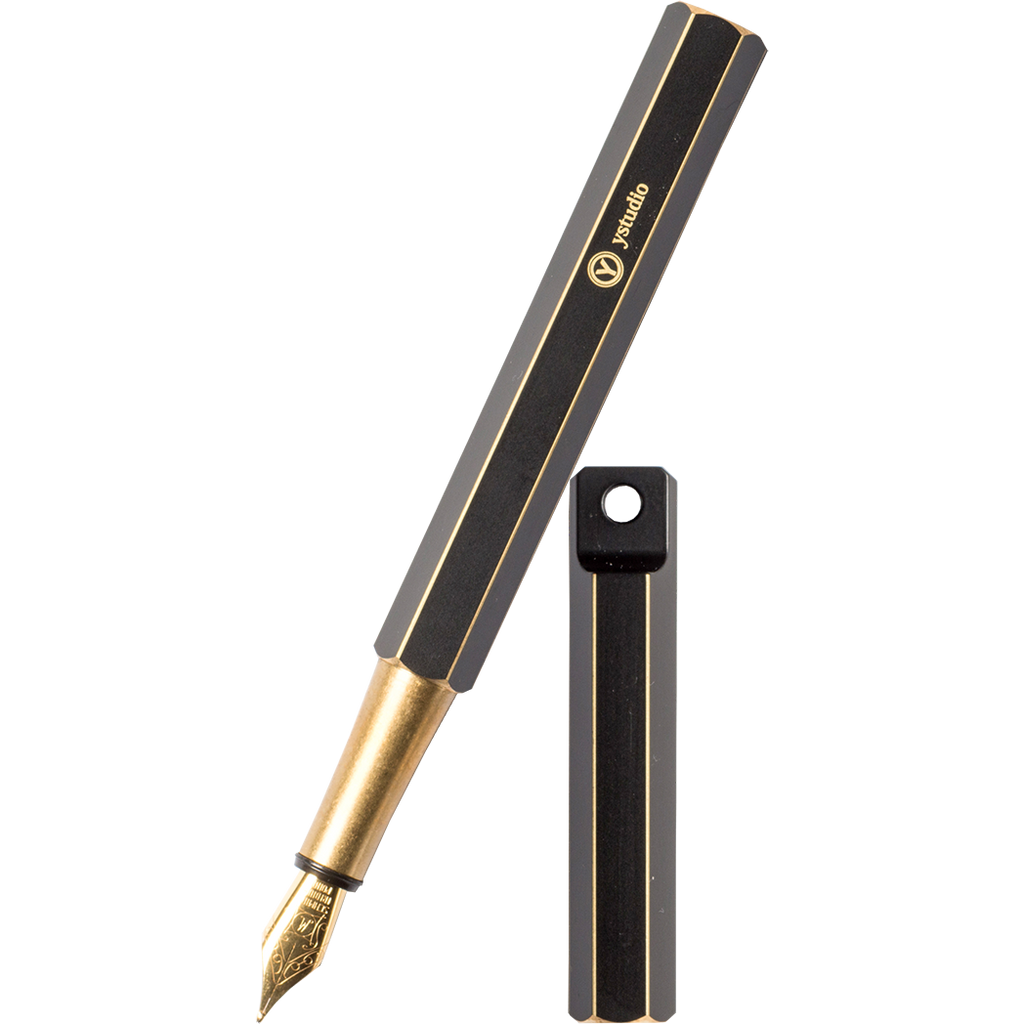 YStudio Brassing Portable Fountain Pen - Black-Pen Boutique Ltd