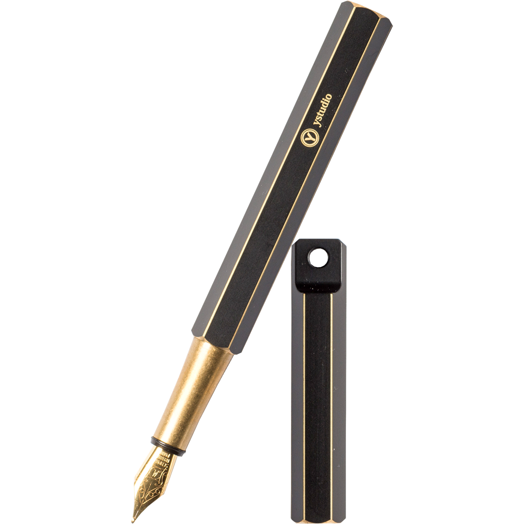 YStudio Brassing Portable Fountain Pen - Black-Pen Boutique Ltd