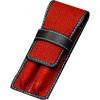 Pen Boutique Yak Leather 2 Pen Jute Cover - Red/Black-Pen Boutique Ltd