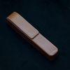 Pen Boutique Yak Leather Single Pen Box - Brown - Magnetic closure-Pen Boutique Ltd